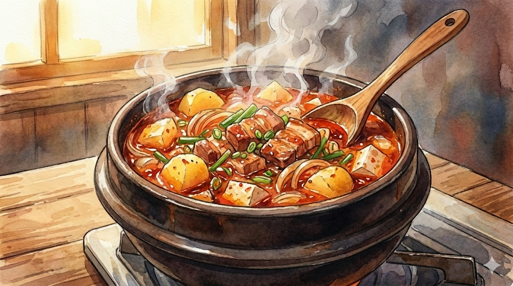 A hearty bowl of Gochujang Jjigae, showcasing the versatility of Gochujang Dishes.