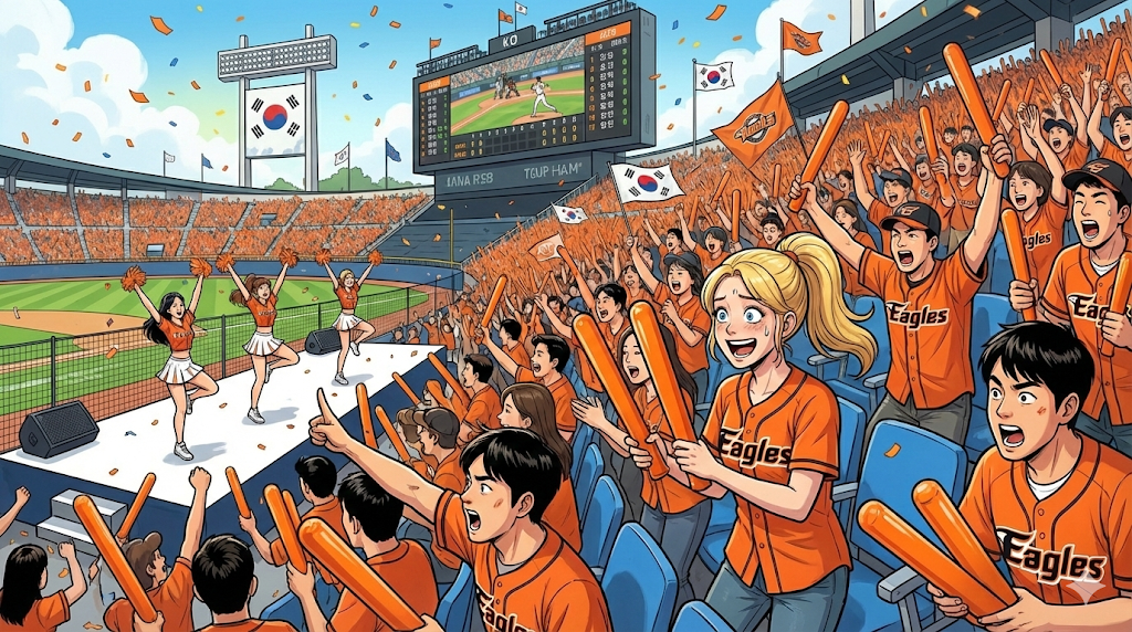 The electric atmosphere of Korean Baseball Stadium Culture.