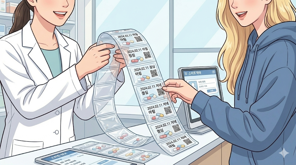 Automated medication packaging in the Korean Healthcare System.